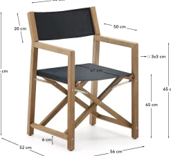 Discount Kave Home Vilara Tuinstoel Zwart