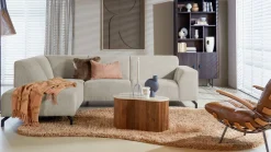 Outlet Eijerkamp Collectie Vince Links Hoekbank Shitake / Beige