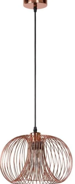 Hot Lucide Vinti Hanglamp Koper, Zwart