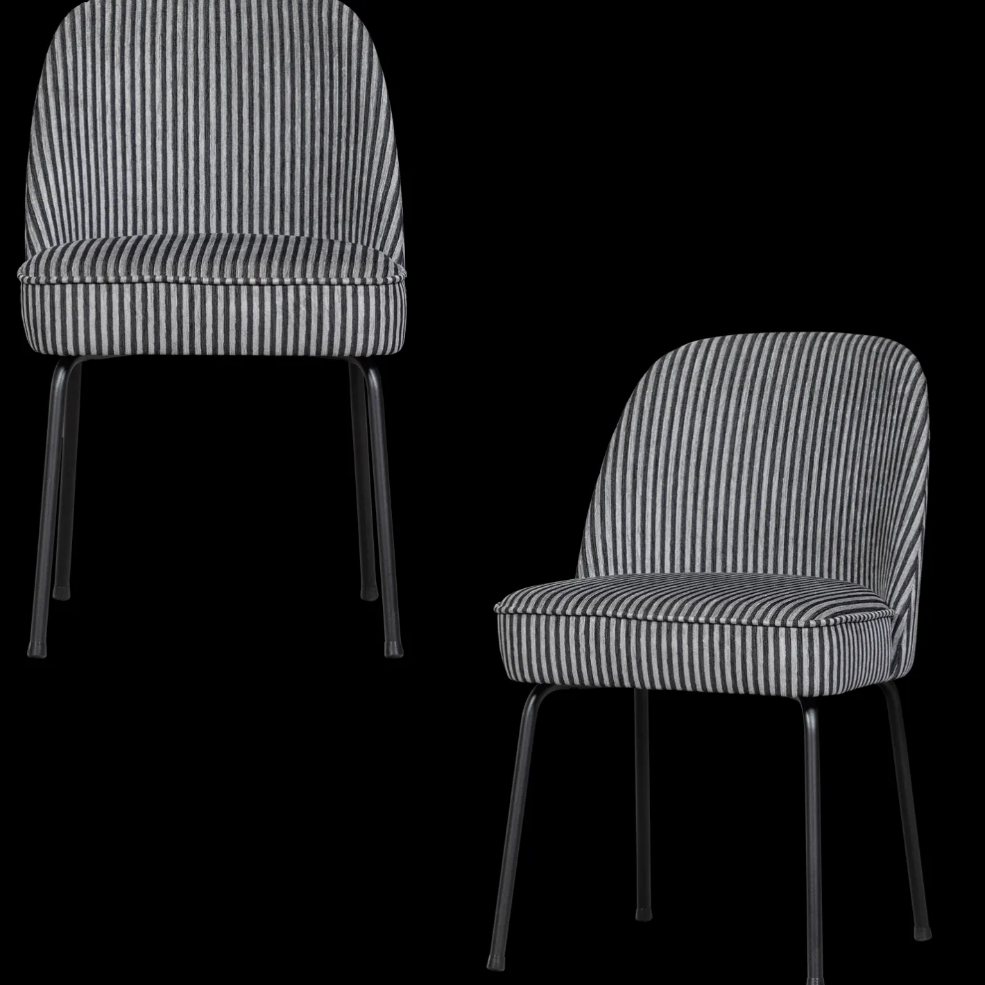 Hot WOOOD Vogue Eetkamerstoel Black, Grey