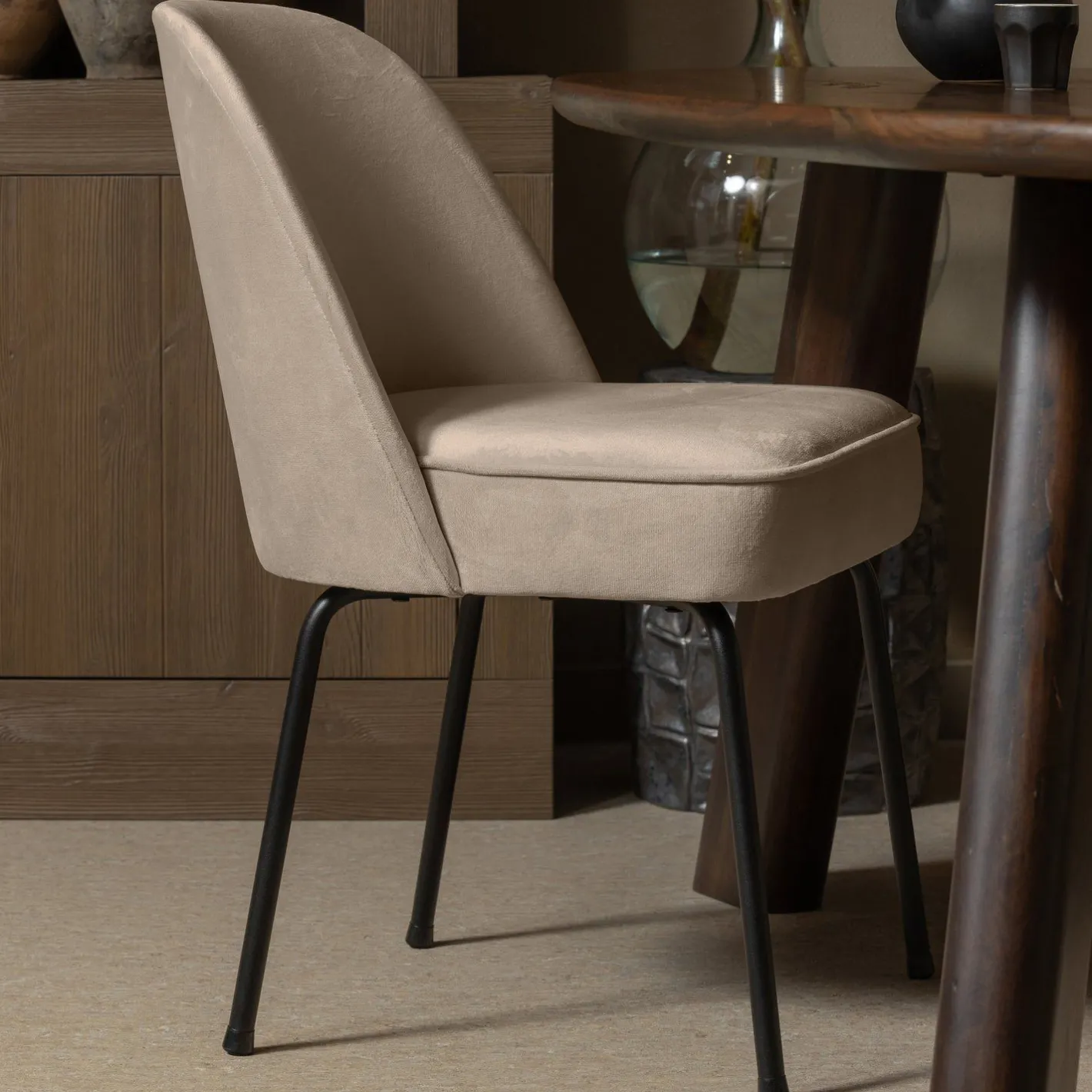 New WOOOD Vogue Eetkamerstoel Khaki