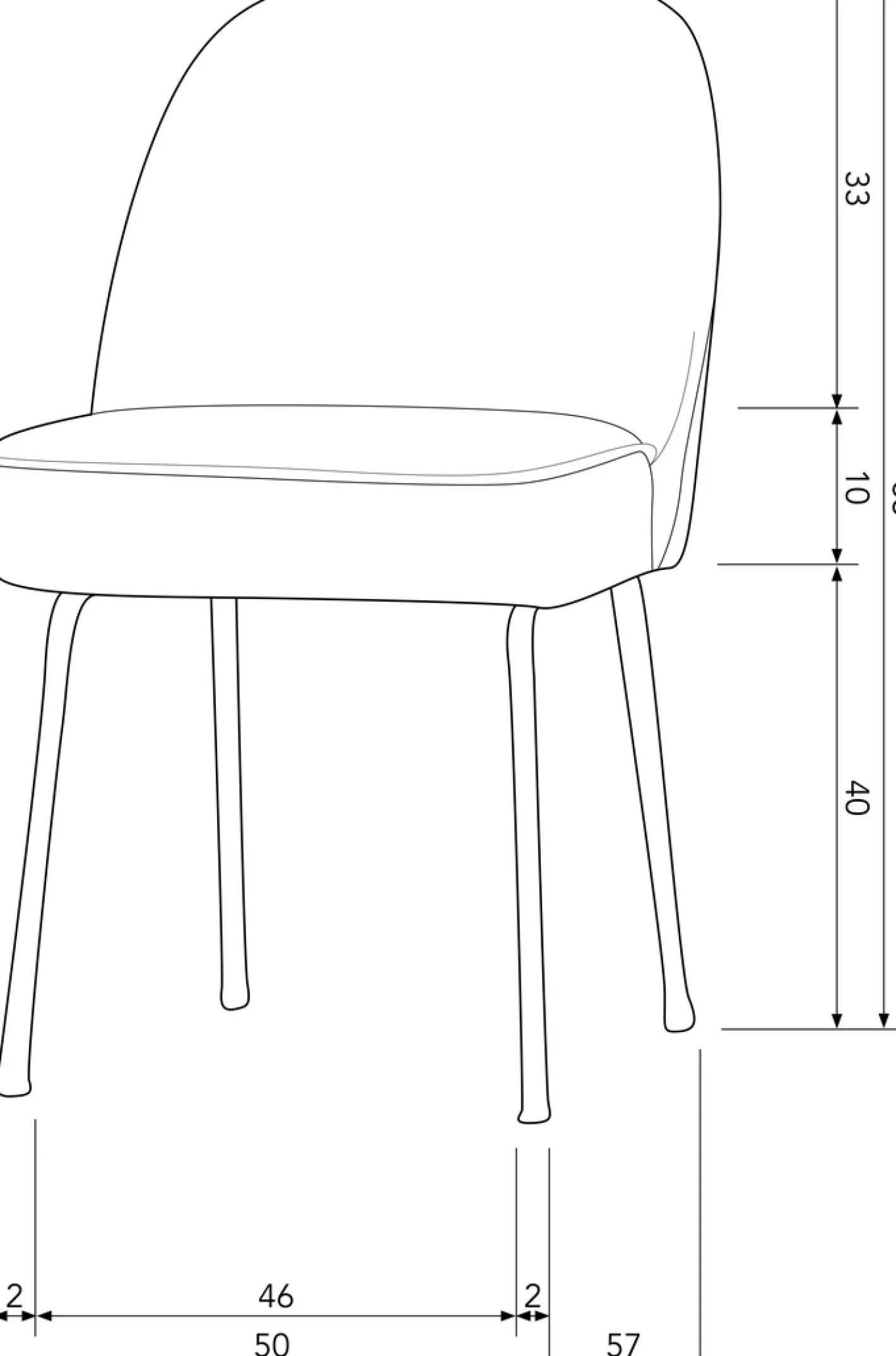 New WOOOD Vogue Eetkamerstoel Zwart