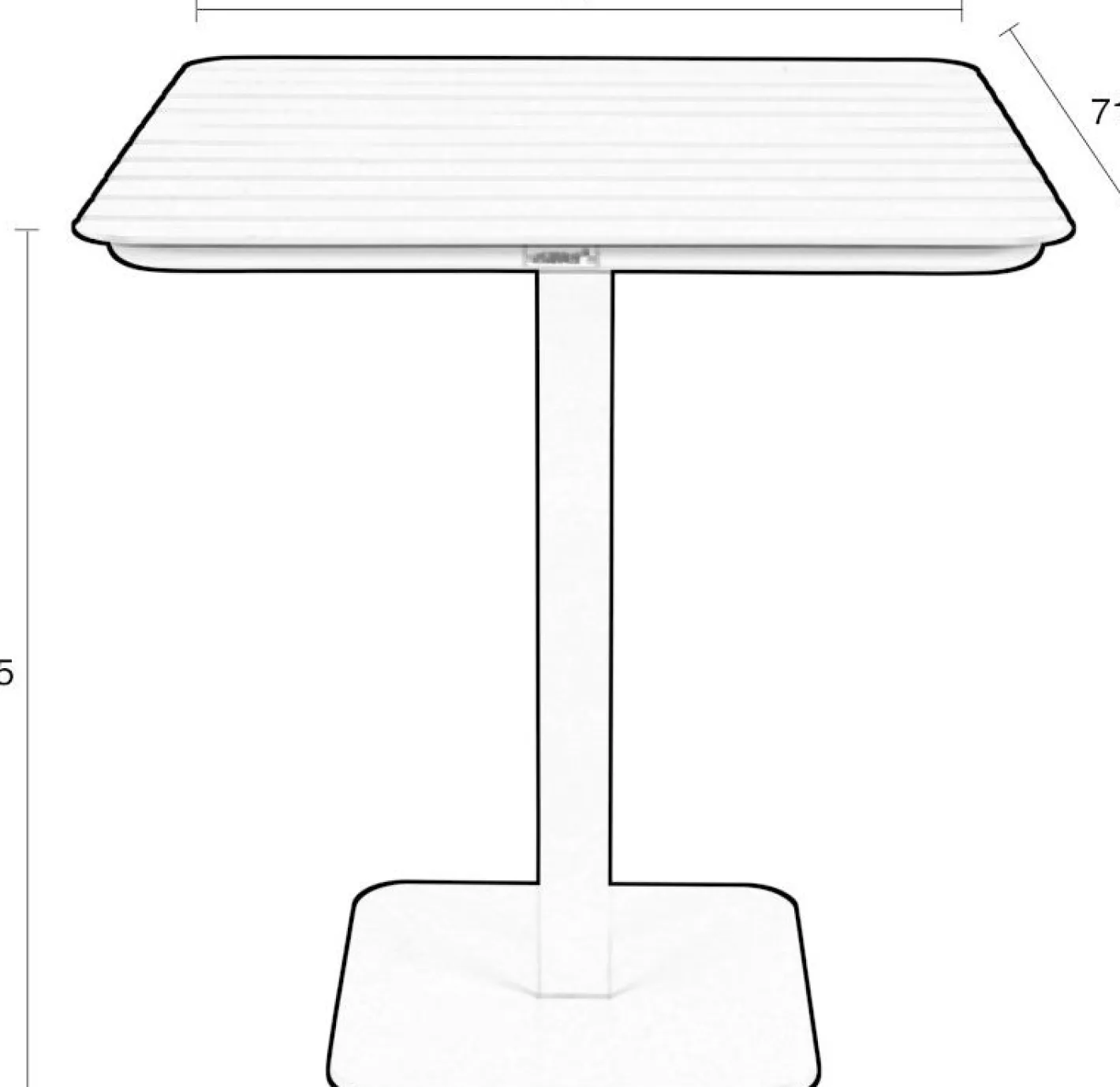 New Zuiver Vondel Bistro Tuintafel Black