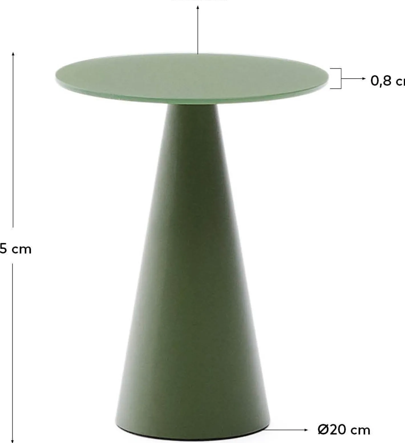Kave Home Wilshire Bijzettafel Groen