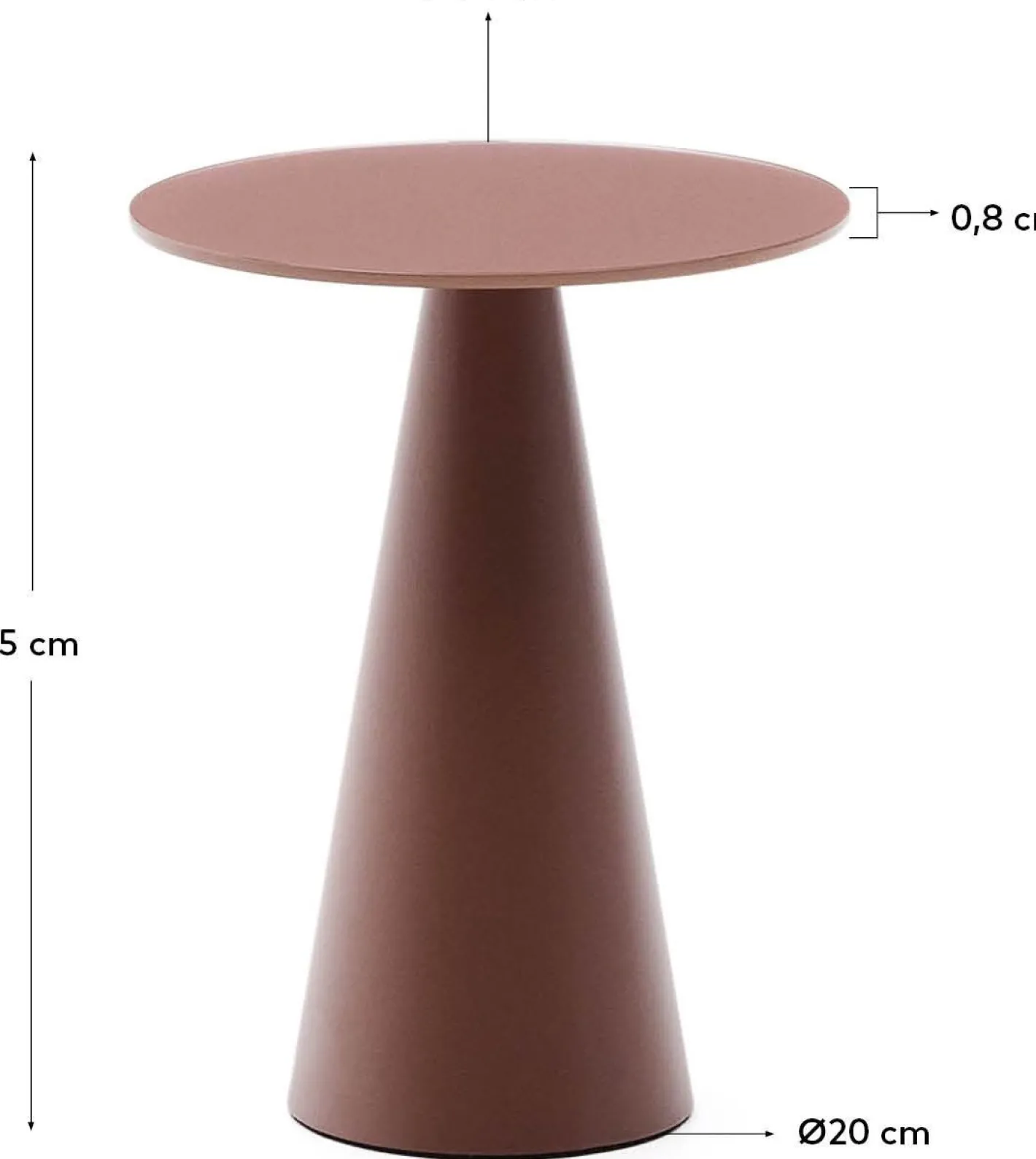 Kave Home Wilshire Bijzettafel Terracotta