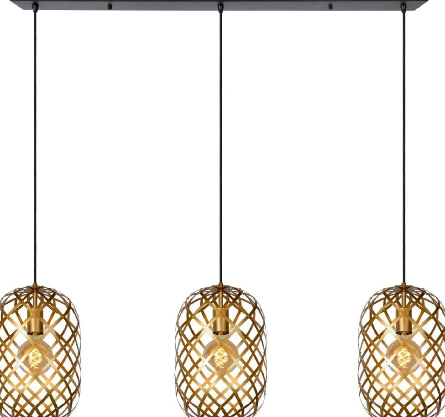 Discount Lucide Wolfram Goud Hanglamp Goud, Zwart