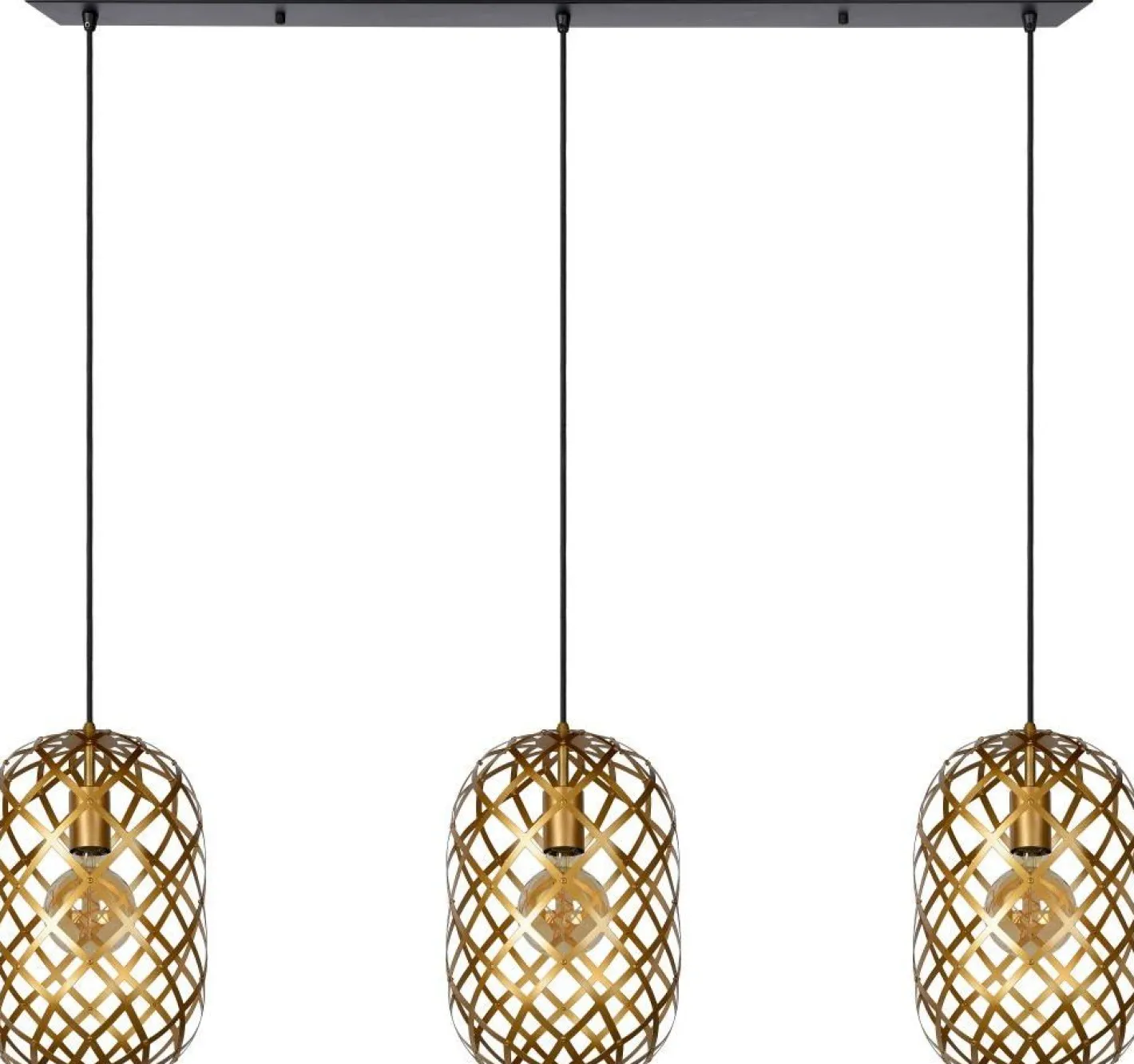 Discount Lucide Wolfram Goud Hanglamp Goud, Zwart