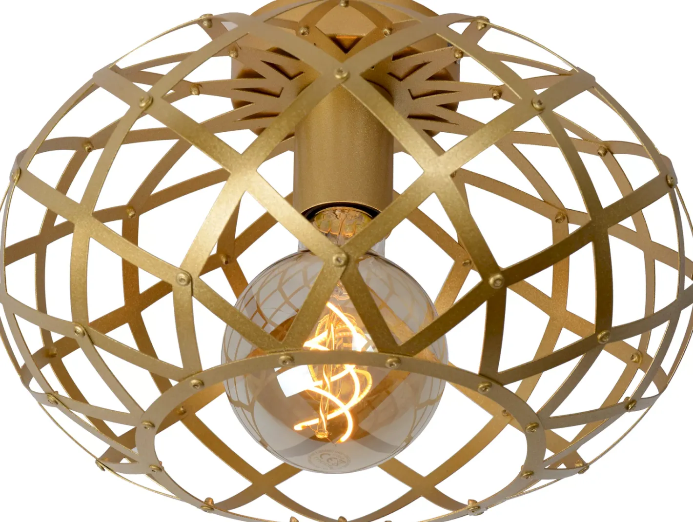 Outlet Lucide Wolfram Plafondlamp Goud