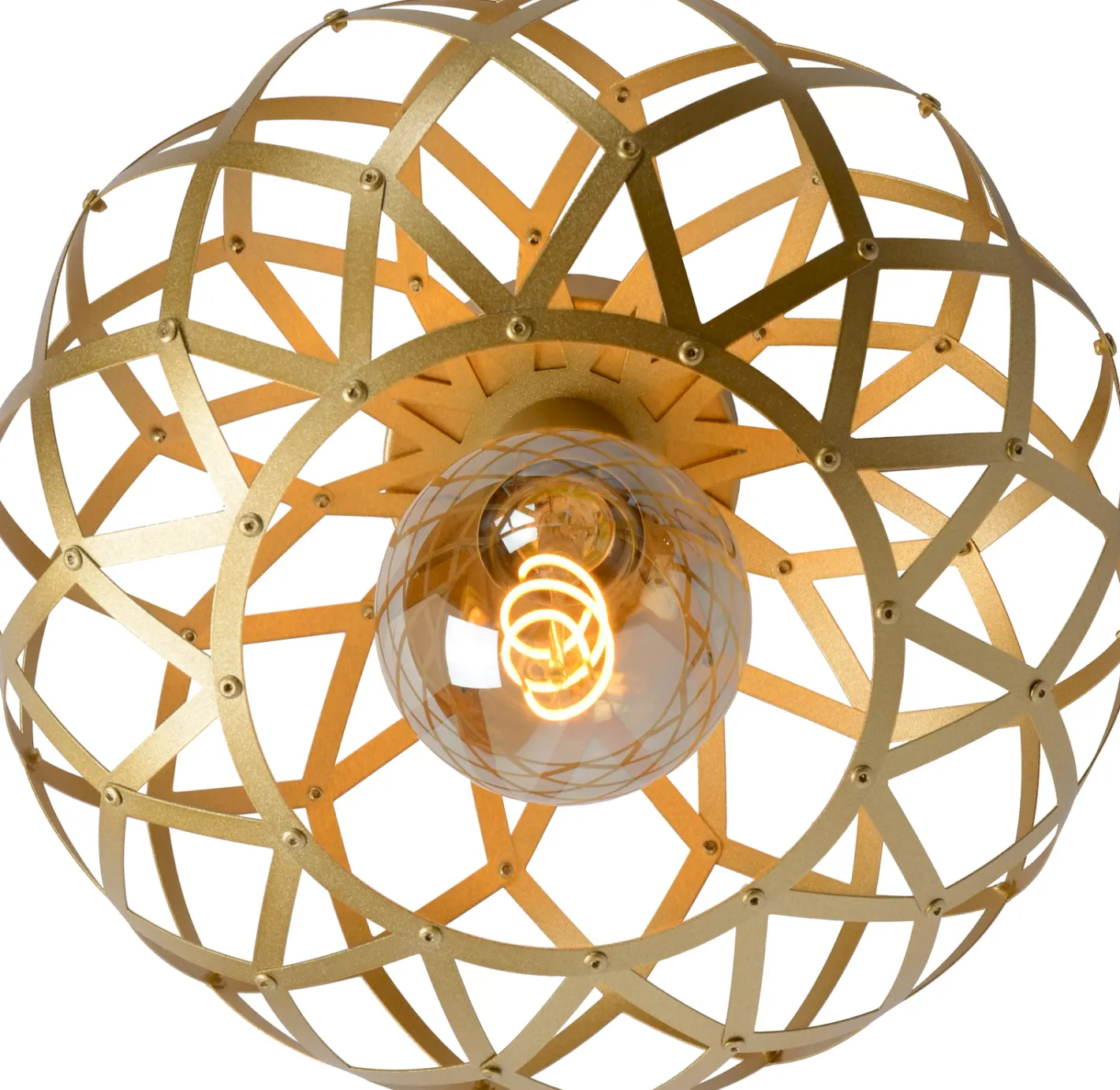 Outlet Lucide Wolfram Plafondlamp Goud