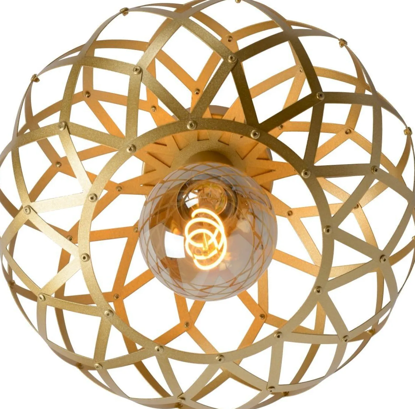 Outlet Lucide Wolfram Plafondlamp Goud