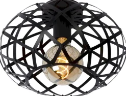 Discount Lucide Wolfram Plafondlamp Zwart