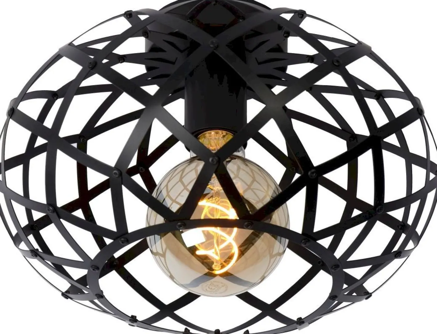 Discount Lucide Wolfram Plafondlamp Zwart
