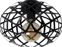 Discount Lucide Wolfram Plafondlamp Zwart