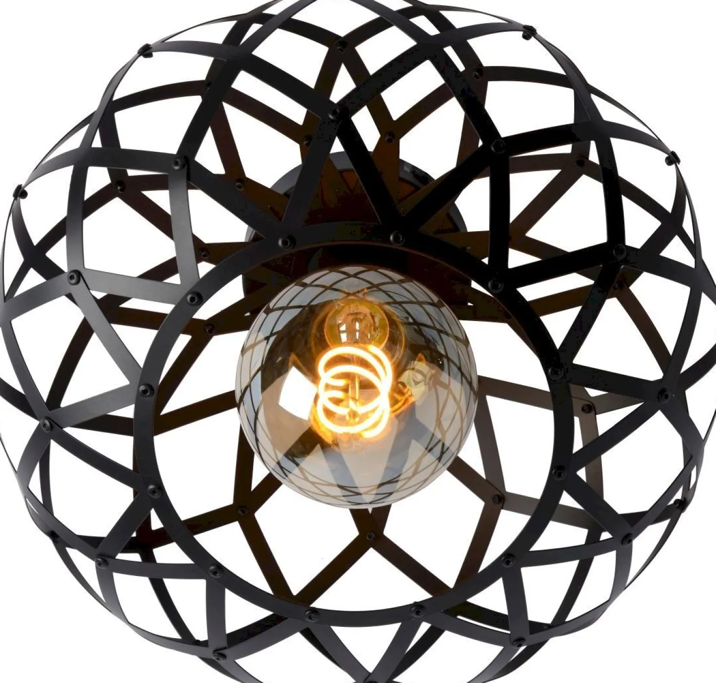 Discount Lucide Wolfram Plafondlamp Zwart
