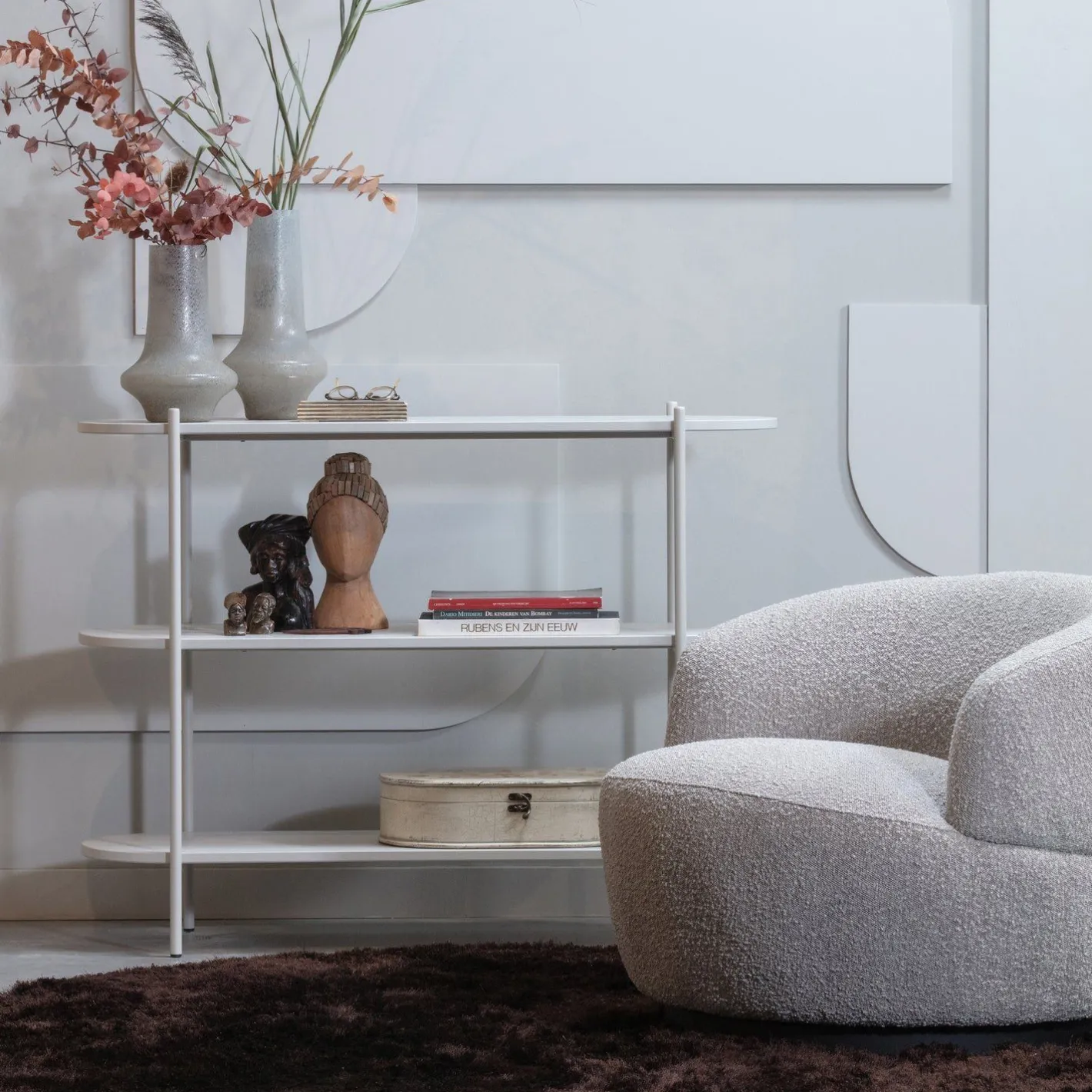 Online WOOOD Woolly Draaifauteuil Naturel