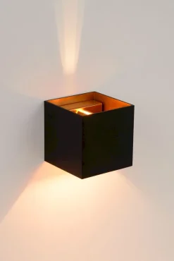 New Lucide Xio Vierkant Wandlamp Zwart