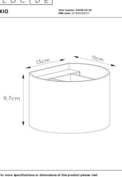 Outlet Lucide Xio Wandlamp Zwart