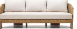 Outlet Kave Home Xoriguer Tuinbank Naturel, Wit