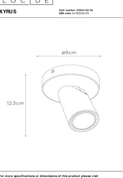 Lucide Xryus Plafondlamp Zwart
