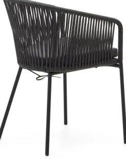 Clearance Kave Home Yanet Tuinstoel Zwart