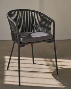 Clearance Kave Home Yanet Tuinstoel Zwart