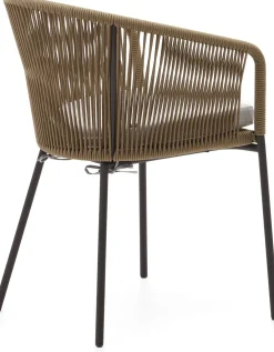 Online Kave Home Yanet Tuinstoel Naturel, Beige