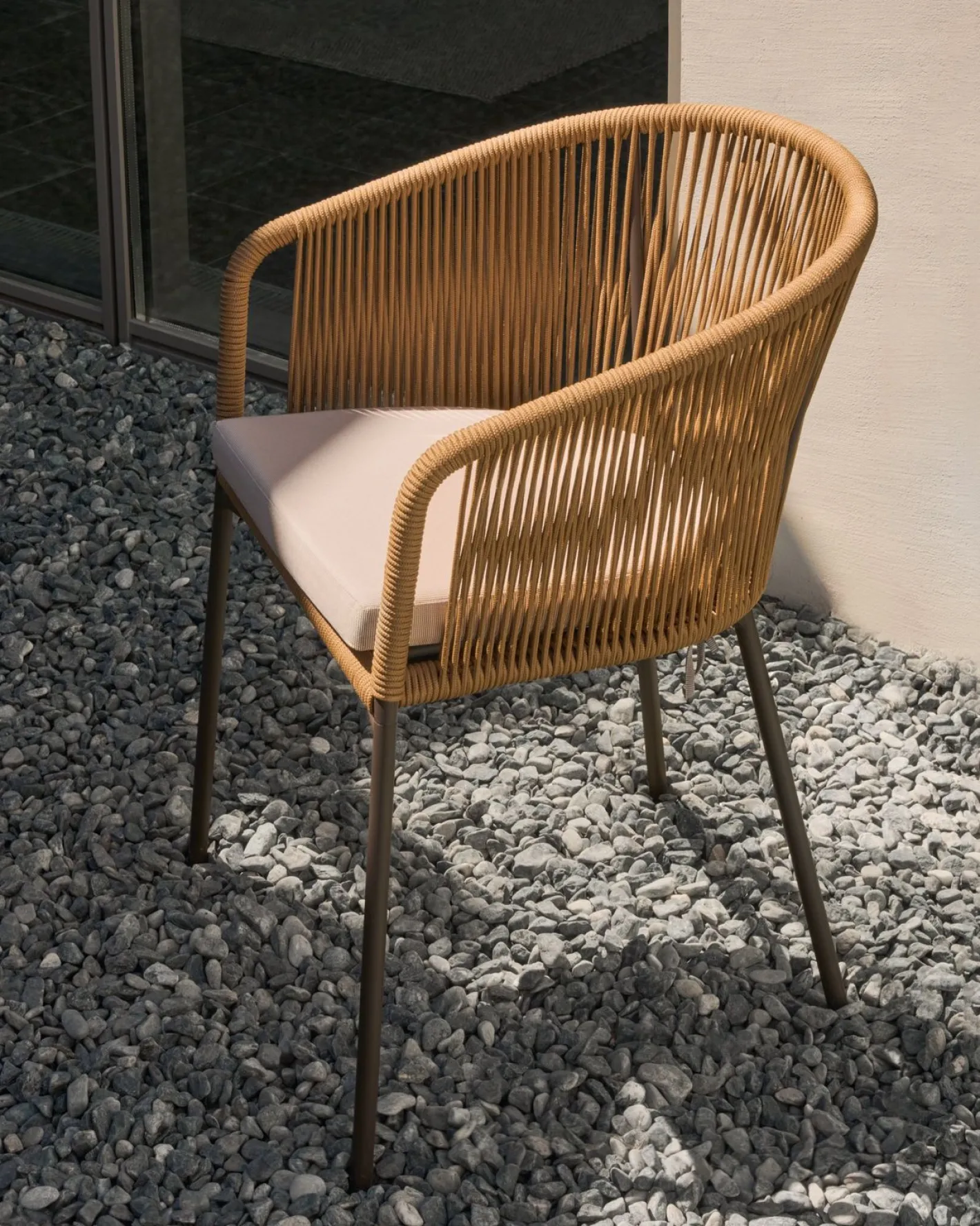 Online Kave Home Yanet Tuinstoel Naturel, Beige