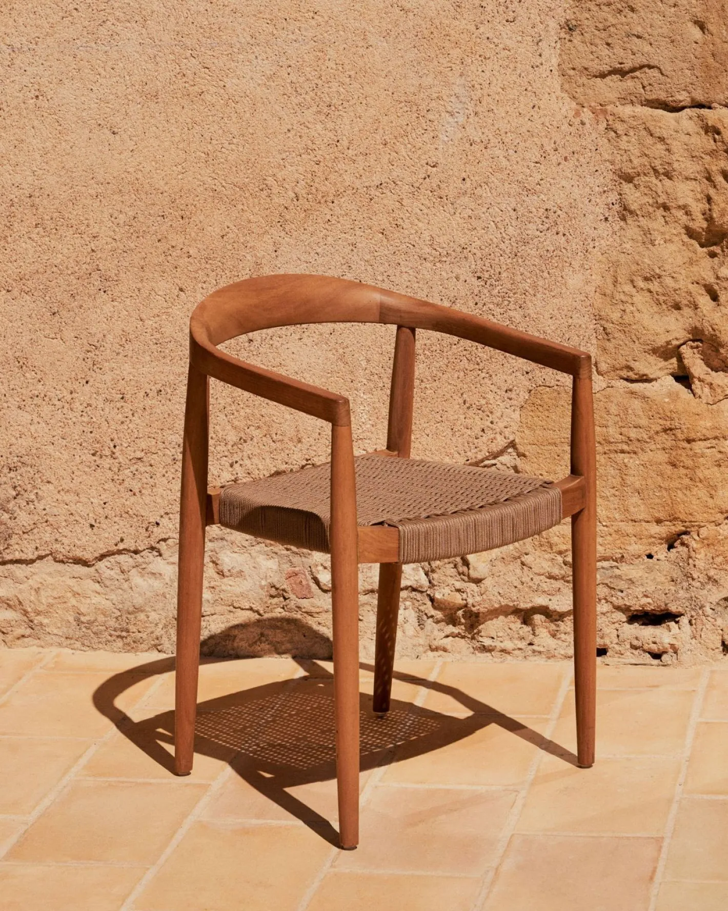 Clearance Kave Home Ydalia Tuinstoel Bruin, Naturel