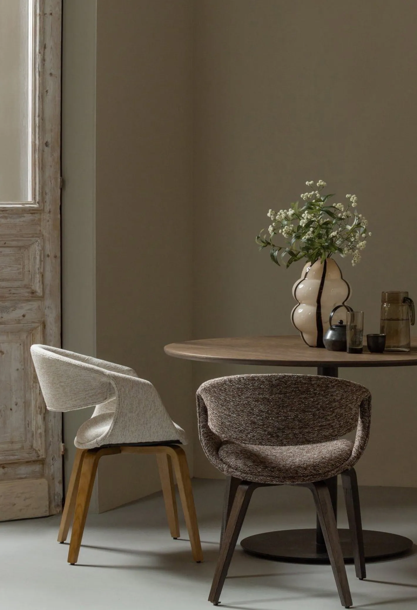 Clearance WOOOD Yossi Bruin Hout Eetkamerstoel Brown