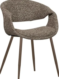 Hot WOOOD Yossi Koper Metaal Eetkamerstoel Brown