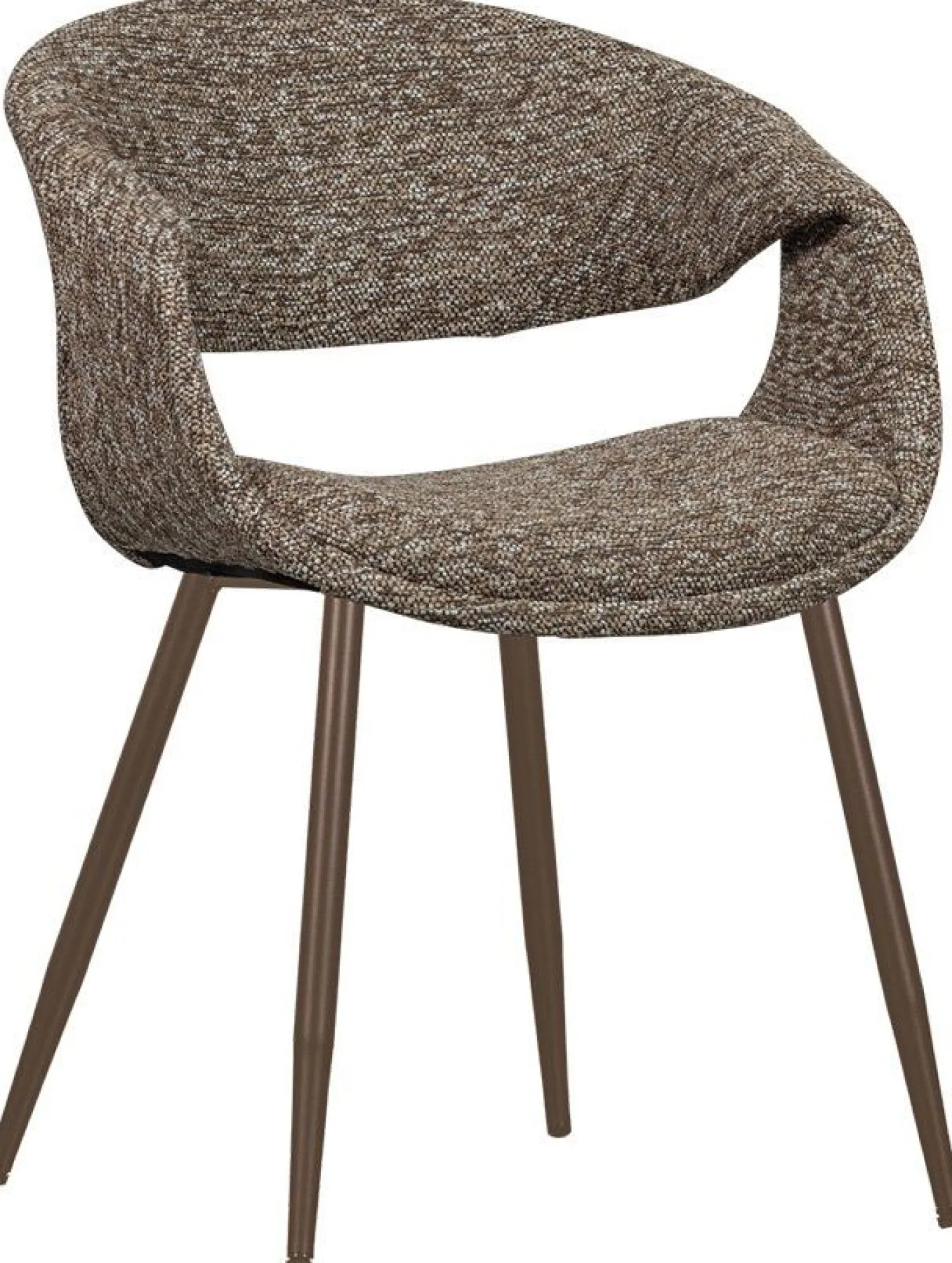 Hot WOOOD Yossi Koper Metaal Eetkamerstoel Brown