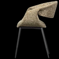 New WOOOD Yossi Zwart Metaal Eetkamerstoel Sand