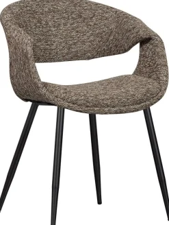 Sale WOOOD Yossi Zwart Metaal Eetkamerstoel Brown
