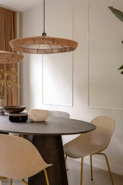 Lucide Yunkai Hanglamp Naturel, Zwart