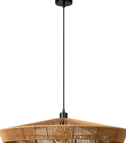 Lucide Yunkai Hanglamp Naturel, Zwart