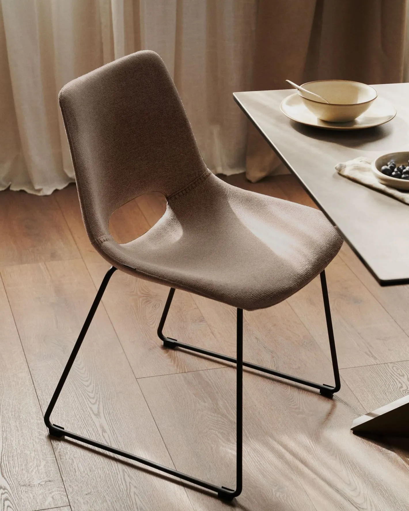 Outlet Kave Home Zahara Eetkamerstoel Beige
