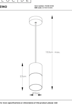 Sale Lucide Zino Hanglamp Zwart