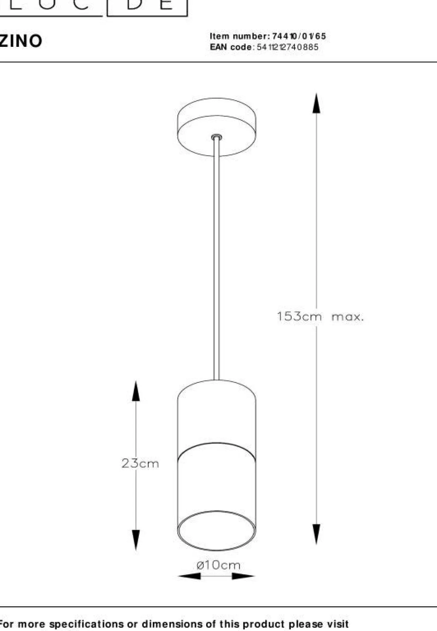 Sale Lucide Zino Hanglamp Zwart