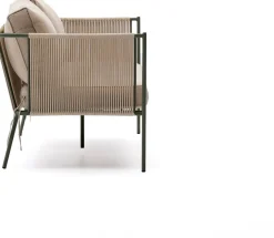 Hot Kave Home Zivia Outdoor 3-Zitsbank Groen, Beige