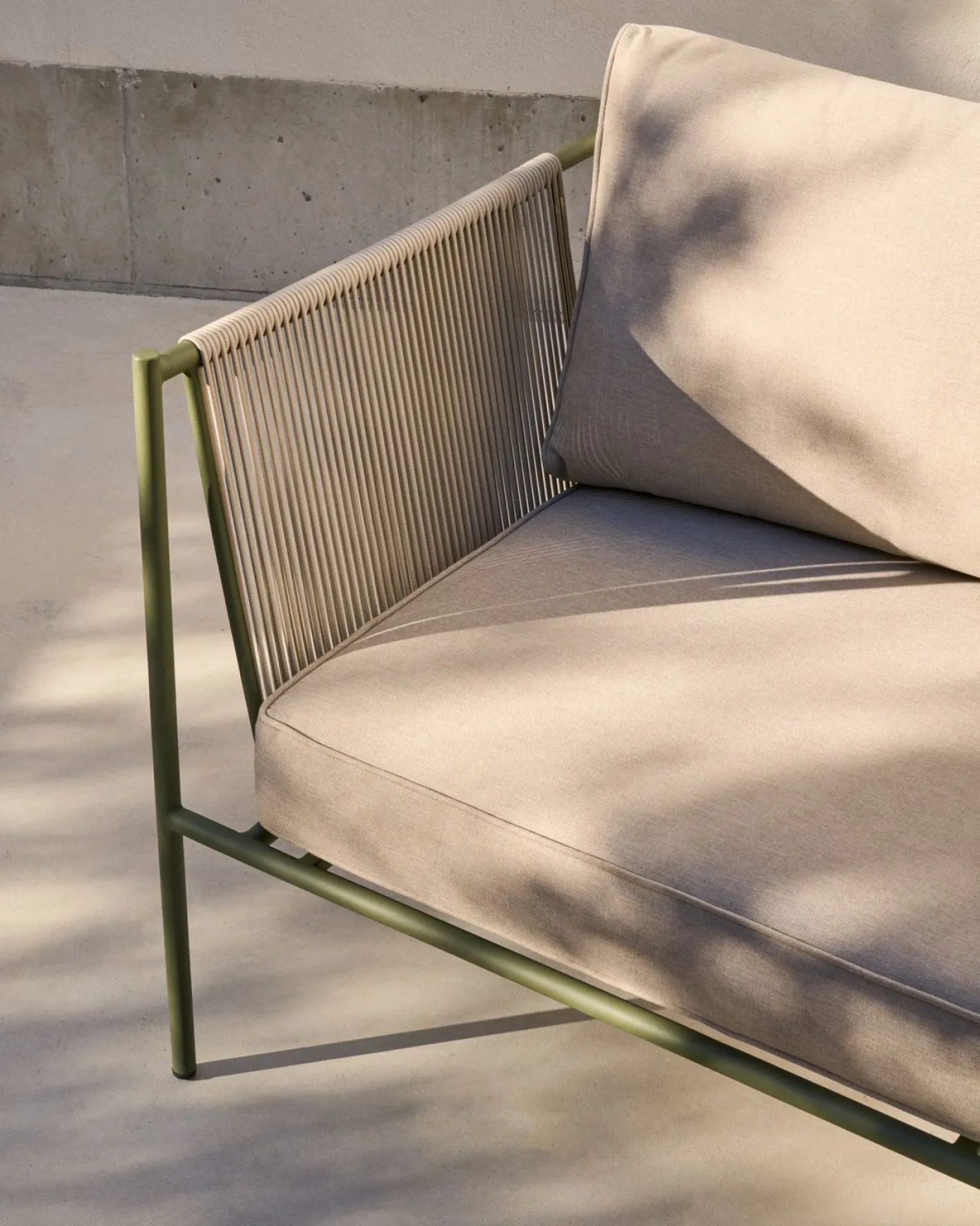 Hot Kave Home Zivia Outdoor 3-Zitsbank Groen, Beige