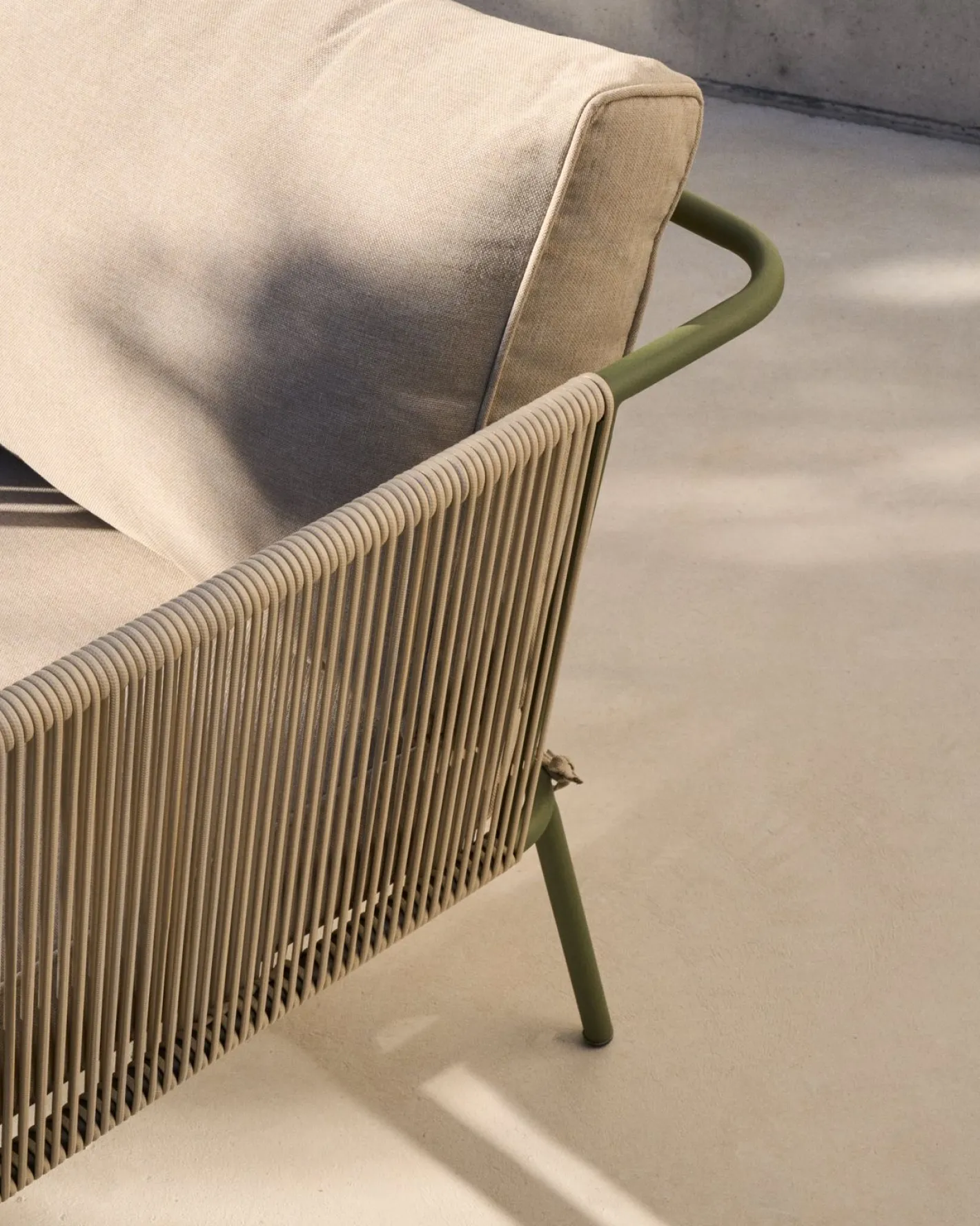 Hot Kave Home Zivia Outdoor 3-Zitsbank Groen, Beige