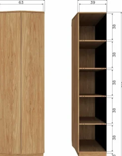 Clearance WOOOD Zuma Opbergkast Natural Matt